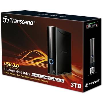 Hard disk extern Transcend StoreJet 35T3 Turbo 3TB HDD 3.5'' USB 3.0