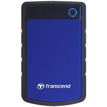 Hard disk extern Transcend 25H3B 2.5'' 1TB USB3, sistem cu tripla protectie la soc