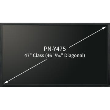 Monitor LED Sharp PNY475 , 16:9, TFT, 47 inch,  12 ms, negru