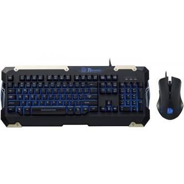 Tastatura Thermaltake Tt eSPORTS COMMANDER Gaming Gear Combo, USB, gaming, cu mouse