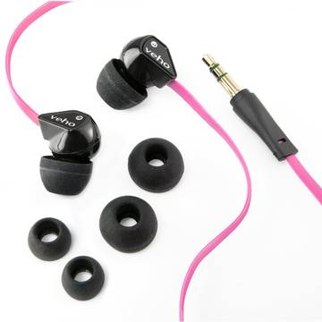 Casti Veho 360' Z-1 Earbuds (pink)