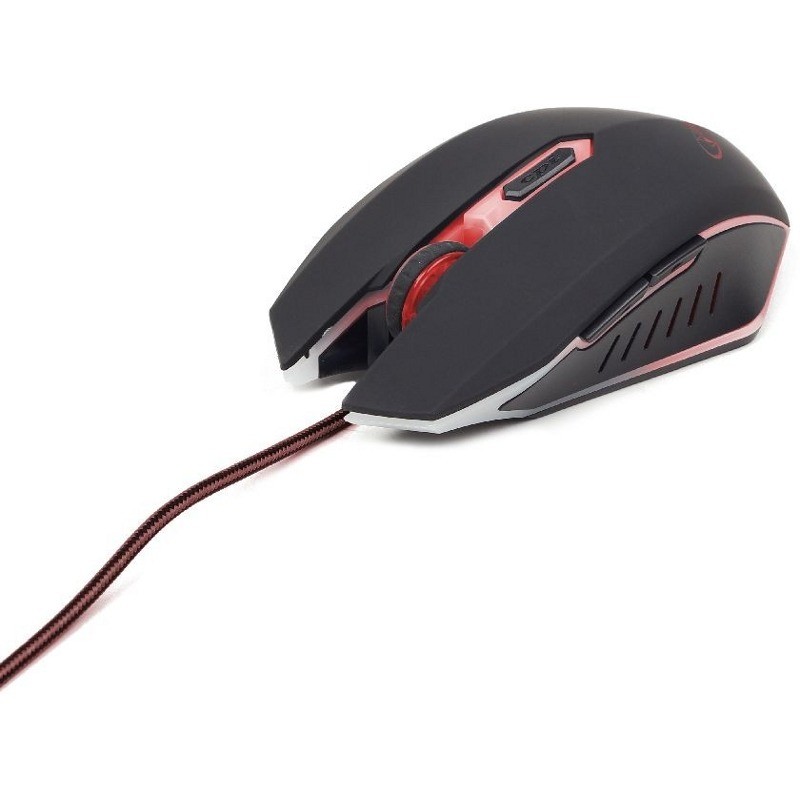Mouse Mouse GEMBIRD Gaming MUSG-001-R, 2400dpi, USB, red