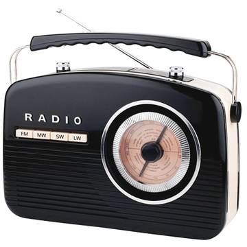 Adler Aparat radio portabil Retro CR1130, negru