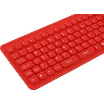 Tastatura ESPERANZA silicon EK126R USB / OTG, 108 taste, Flexibila, Rosu