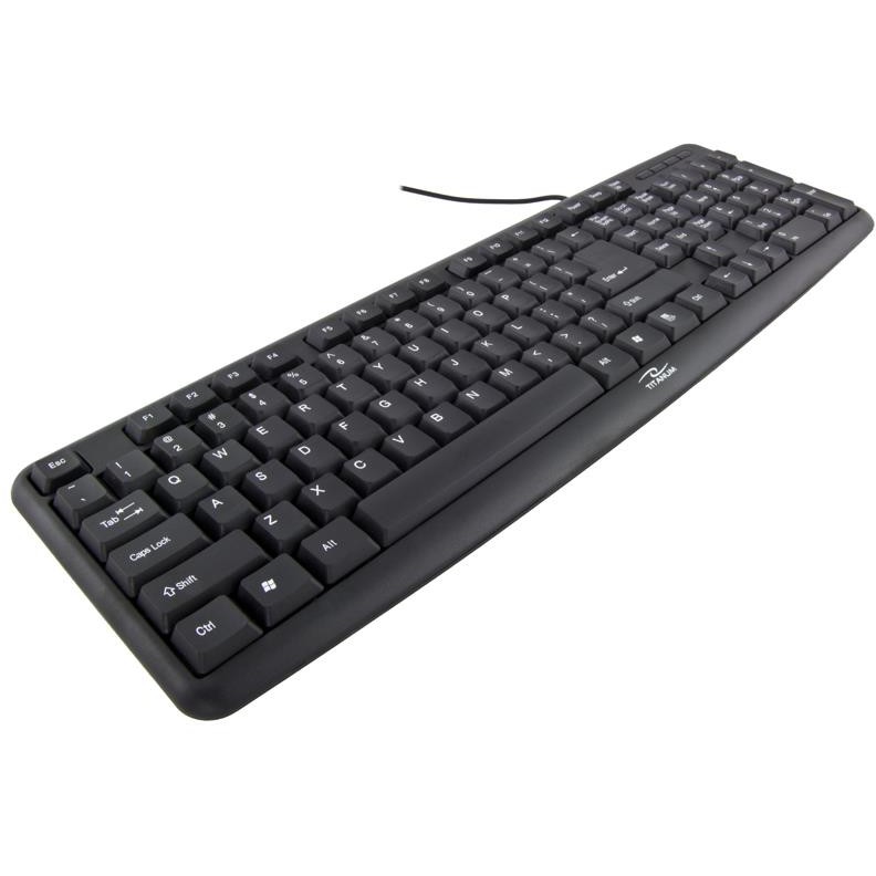 Tastatura ergonomica TK102 PS/2, 107 taste, Negru