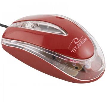 Mouse ESPERANZA LAGENA 3D TM111R, USB, 1000 dpi, Rosu