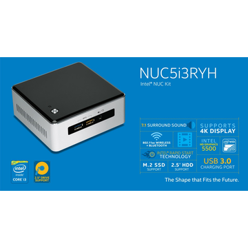 NUC C513RYH - Mini PC, Intel Core i3-5010U 2.1 GHz, 2 x SO-DIMM DDR3L