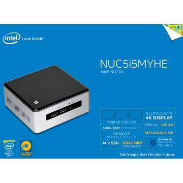NUC 5I5MYHE - Mini PC, Intel Core i5-5300U 2.9 GHz, 2 x SO-DIMM DDR3L