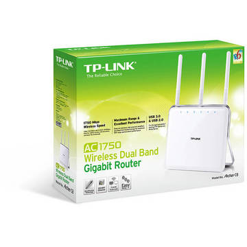 Router wireless TP-LINK Router wireless Archer C8 AC1750 , dual band, 4x LAN