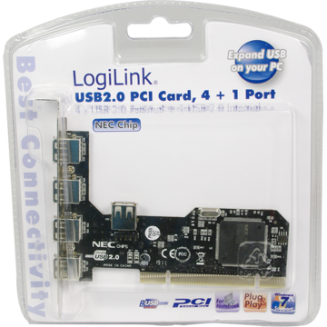 LogiLink adaptor Card PCI la 4 x USB 2.0 extern + 1 x USB2.0 intern