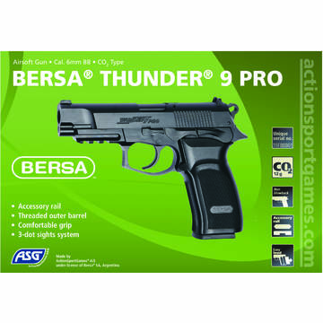 Pistol airsoft Bersa Thunder 9 PRO cu CO2 PNI-BT9RPO