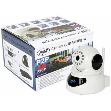 Camera de supraveghere PNI IP751W, 720p, P2P, PTZ, slot card, wireless, email, FTP, de interior