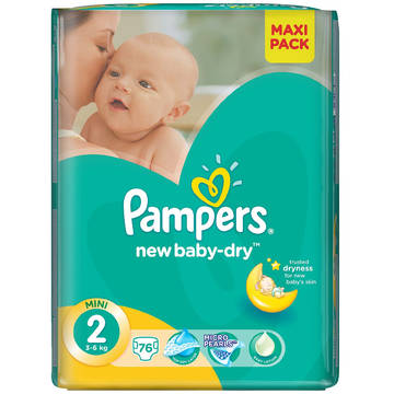 PAMPERS Scutece New Baby 2 Value Pack 76 buc