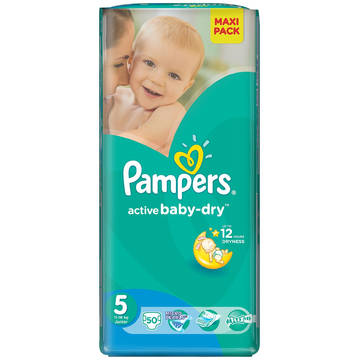 PAMPERS Scutece Active Baby 5 Junior Value Pack 50 buc