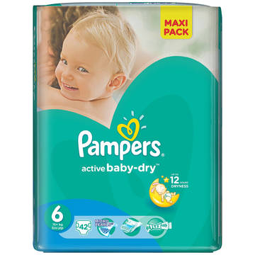 PAMPERS Scutece Active Baby 6 ExtraLarge Value Pack 42 buc