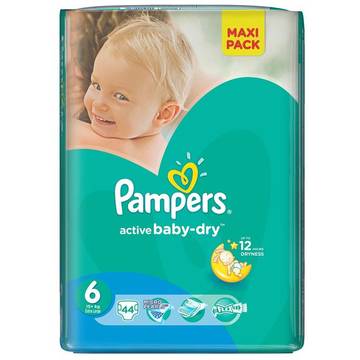 PAMPERS Scutece Active Baby 6 ExtraLarge Value Pack 44 buc