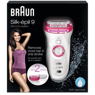 Epilator Braun Silk- Epil 9-521 Wet & dry, picioare, corp