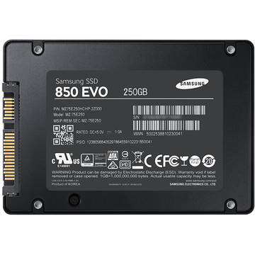 SSD Samsung SSD 850 Evo, 250GB, SATA III 6Gb/s, Speed 540/520MB, 2.5 inch, 7 mm
