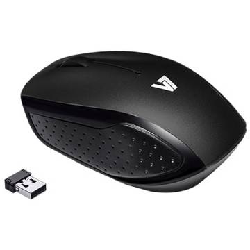 Mouse V7 MV3050-USB-BLK-8EB, optic, wireless, 1600 dpi, negru