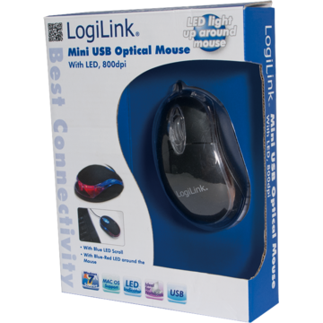 Mouse LogiLink ID0010, USB, optic, 800 dpi, negru