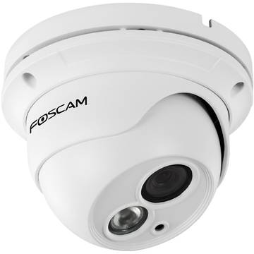 Camera de supraveghere Foscam FI9853EP, cu IP, dome, de exterior, alba