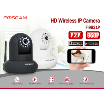 Camera de supraveghere Foscam FI9831P, cu IP, wireless, neagra