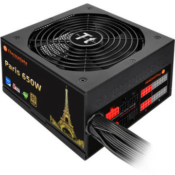 Sursa Thermaltake Paris, 650W, ventilator 140 mm, PFC activ, 80+ Gold