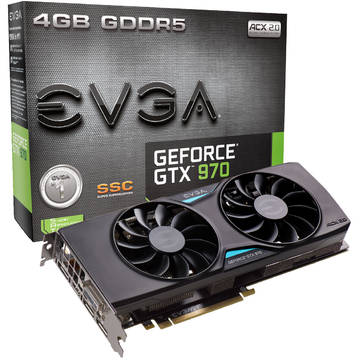 Placa video EVGA GeForce GTX 970 SSC ACX 2.0+, 4GB GDDR5, 256-bit