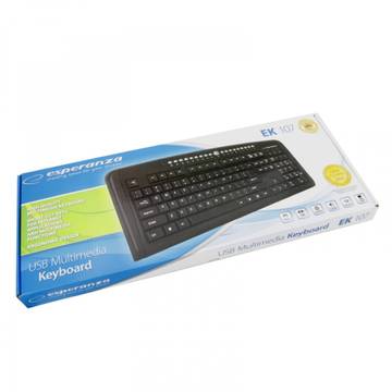 Tastatura ESPERANZA Houston, multimedia, USB, neagra