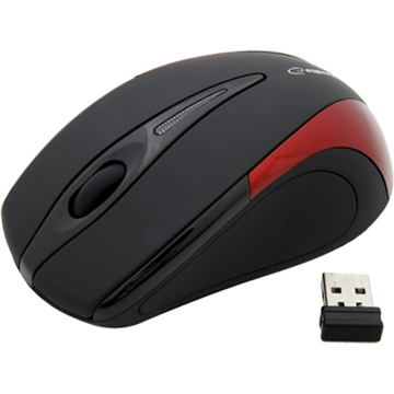 Mouse ESPERANZA Antares, optic, wireless, 1000 dpi, 2.4 GHz, negru/ rosu