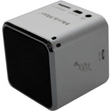 Player TECHNAXX MusicMan SoundStation Mini portabil, argintiu