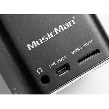 Player TECHNAXX MusicMan SoundStation Mini portabil, negru
