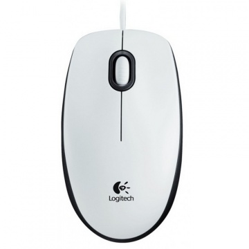 Mouse Logitech B100 USB, optic, alb