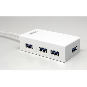 UNITEK Hub USB Y-3070A, 4 porturi USB 3.0, un port Gigabit Ethernet