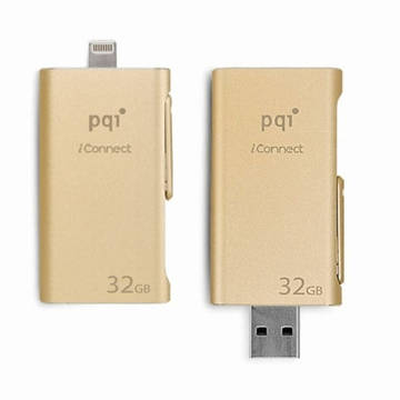Memorie USB PQI Memorie USB iConnect, 32 GB, USB 3.0-OTG, aur