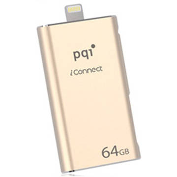 Memorie USB PQI Memorie USB iConnect, 64 GB, USB 3.0-OTG, aur