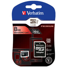 Card memorie Verbatim micro SDHC, 8GB, clasa 10