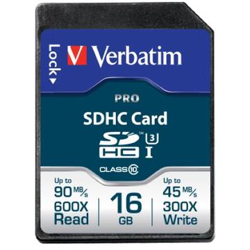 Card memorie Verbatim Pro SDHC, 16GB, clasa 10
