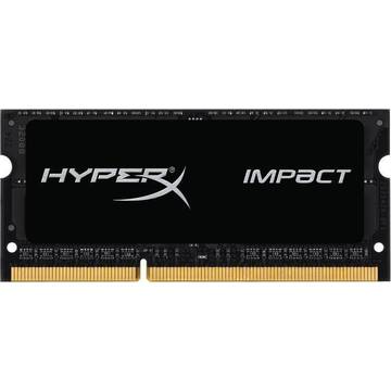 Memorie laptop Kingston Memorie RAM HyperX Impact, DDR3, 4 GB, 2133 MHz, CL11, 1.35V, unbuffered
