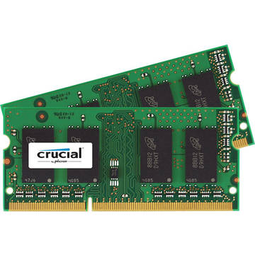 Memorie laptop Crucial Memorie RAM CT2KIT51264BF160BJ, SODIMM, DDR3, 2x4 GB, 1600 MHz, CL 11, unbuffered, non-ECC, kit