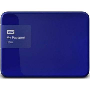 Hard disk extern Western Digital My Passport Ultra, 2 TB, 2.5 inch, USB 3.0, albastru