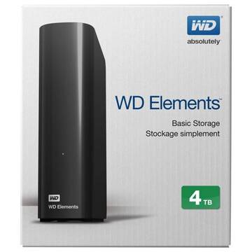 Hard disk extern Western Digital Elements , 4TB, 3.5 inch, USB 3.0, negru