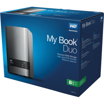 Hard disk extern Western Digital My Book Duo, 8TB, 3.5 inch, USB 3.0, gri
