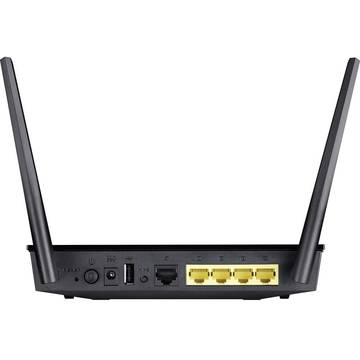 Router wireless Asus Router wireless AC750, dual band, 4x LAN , 1 x USB, negru