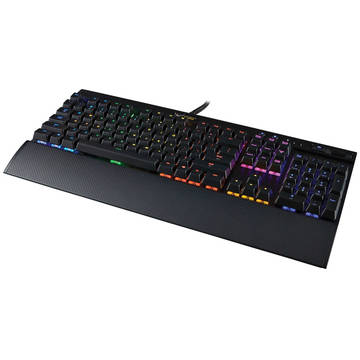 Tastatura Corsair K70 RGB Gaming, multimedia, USB, neagra