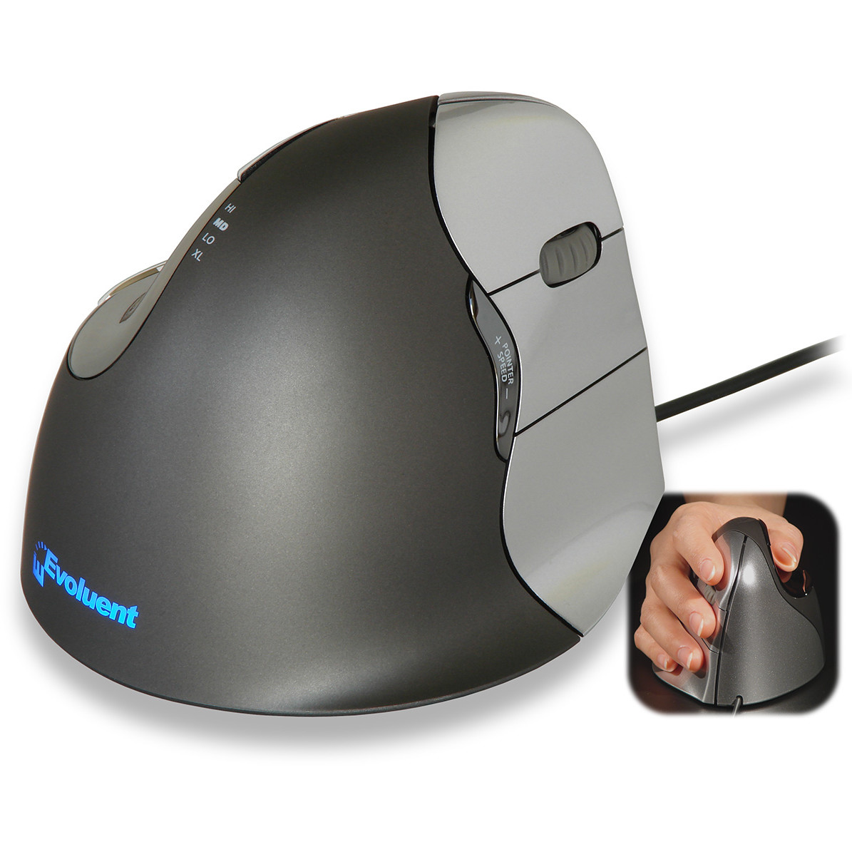 Mouse VM4R, 6 butoane, USB, Negru