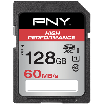 Card memorie PNY SDXC, 128 GB, clasa 10