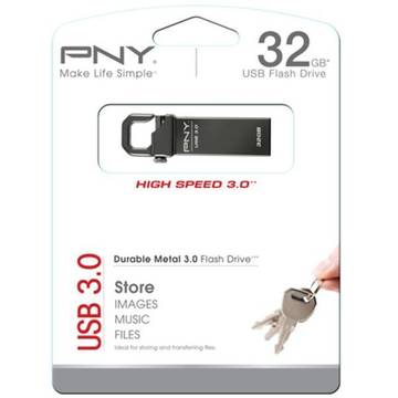 Memorie USB PNY Memorie USB Hook Attache, 32 GB, USB 3.0