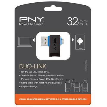 Memorie USB PNY Memorie USB Duo-Link, 32 GB, USB 2.0/ OTG