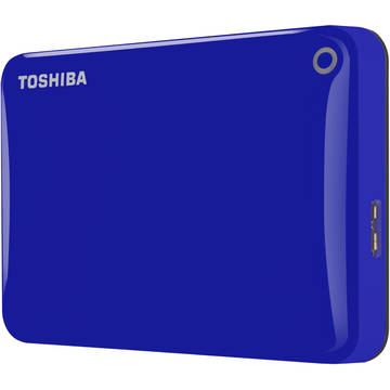 Hard disk extern Toshiba Canvio Connect II, 3 TB, 2.5 inch, USB 3.0, albastru